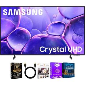 Samsung UN50U800KIT1 50 inch Class U8000F Series Crystal 4K UHD Smart TV 2025 HDR Tizen OS with HDMI Cable Streaming B