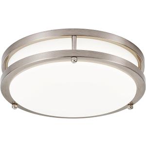 DLLT Flush Mount LED Ceiling Light: 10 Inch 5CCT (3000K-6000K) & Dimmable Ceiling Light Fixtures for Bedroom Hallway - 18W Modern Brushed Nickel 1600LM Super Bright Kitchen Lighting Fixtures Ceiling