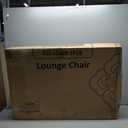 MoNiBloom Folding Reclining Patio Chair, 3-Position Patio Lounger Folding Chairs with Adjustable Backrest and Headrest for Backyard Poolside Lawn, 330lbs Capacity (Cream)