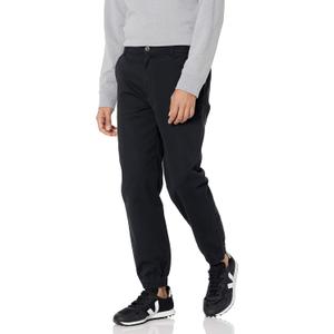 Amazon Essentials mens Straight-Fit Chino Jogger Pant (Large, Black)