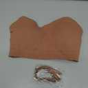 LetsJoli Push Up Strapless Bras for Women Supportive Bandeau Bra Non Slip Wireless No Underwire Padded Tube Bra (Beige, M)
