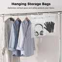 36 Pcs Hanging Storage Bags, Clear PVC Plastic Bags with Large Hook, Reusable Dustproof Storage Bags with Snap Button Closure for Classroom, Library, Pharmacy, Office, 10 x 12.6" & 12.2 x 16.9"