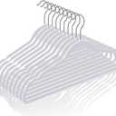 TIMMY 50 Plastic Hangers 17.7 Inch Non-Slip, Space Saving Closet Organizers, Heavy Duty Slim Hangers for Pants, Shirts, Coats (Grey, Ultra Thin & Durable) (Gray)