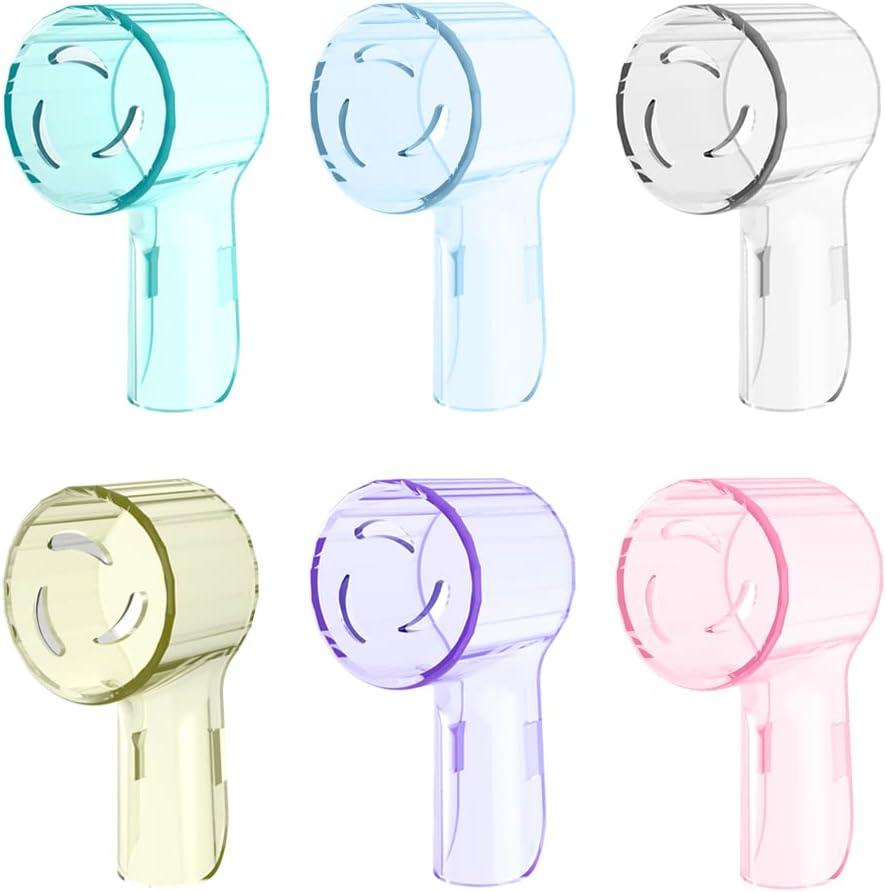 Toothbrush Cover Compatible with Oral B Replacement Heads,Brush Cover for iO Electric Toothbrush Head,Round Tooth Brush Caps,Dust Cover Protector,6 Pcs (Multicolor)