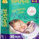 Sposie Diaper Booster Pads, Size 4-6, 30 Count - Hypoallergenic, Dermatologist and Pediatrician Tested, Fragrance, Latex, Chemical and Cruelty-Free, Made in USA