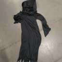 Grim Reaper Costume for Kids Boys - Black Robe With Hood, Ghost Phantom Halloween Scary Cool Reaper Cloak. Black, like new. incomplete