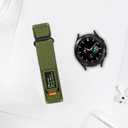 Soft Cloth Loop Wide Bands Compatible with Samsung Galaxy Watch 3 45mm Band/Galaxy Watch 46mm/Gear S3 Frontier, 22mm Sport Smart Watch Bands Adjustable Quick Release Straps for Women Men. (Green)