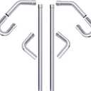 A-KARCK Mild Steel Mandrel Bends 8 Pcs, 2.5 Inches Mild Steel DIY Custom Exhaust Tubing Pipe Straight & U-Bend Kit, Universal Fit