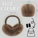 Winter Ear Muffs Women Foldable Faux Fur Earmuffs Knitted Headband Ear Warmer Outdoor Ear Cover For Girls (Brown)