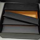 Zalida Wooden Cologne Organizer for Men 4 Tier of Perfume Display Holder of Drawer & 2 Hidden Compartments Larger Storage Space Mens Perfume Organizer Shelf Stand,Gift for Man (4T-Walnut Black)