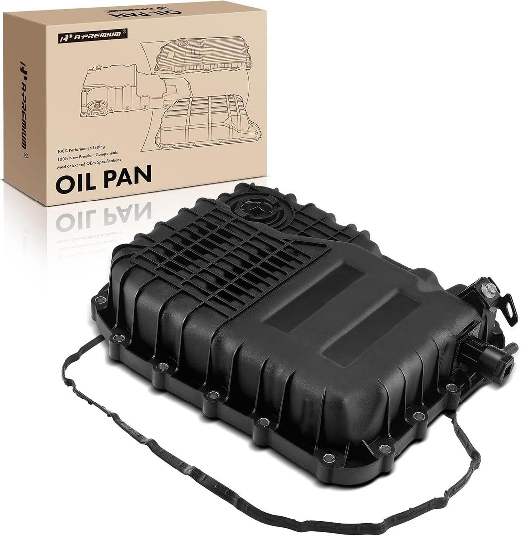 A-Premium Automatic Transmission Oil Pan with Drain Plug & Gasket Compatible with Hyundai Elantra, Elantra GT, Sonata, Santa Fe, Accent, Tucson & Kia Soul, Optima, Sorento, Forte Koup, Sportage, Rio