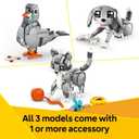LEGO Creator 3 in 1 Playful Cat Toy - Building Toy with 3 Building Options, Cat, Dog, or Pigeon - Birthday Gift for Kids - Animal Figures for Kids, Girls and Boys, Ages 8+ - 31163