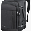 Carry On Backpack, 50L Travel Backpack, Luggage Backpack TSA Flight Approved Laptop Backpack for Men & Women, Large Expandable 40L Daypack Lightweight Business Weekender Bag, Black