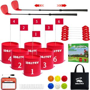 6-Hole Lawn Golf Game for Adults – Ultimate Backyard Outdoor Golf Games Includes 2 Adjustable Clubs, Great for Backyard, Practice, Party, Camping or Beach & Party Fun