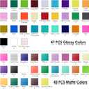 HTVRONT Permanent Vinyl for Cutting Machine-100 Pack 12 "x12 Adhesive Vinyl Sheets Set, 90 Sheets Permanent Bundle & 10 Transfer Tape for Projects and Crafting