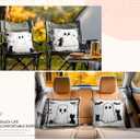 OBSEDE Fall Pillow Covers 18x18 Set of 4, Black Cat Cute Ghost Harvest Cushion Cases Inserts for Sofa Couch Bed Home Decor Thanksgiving Farmhouse Decorations, Single-Sided Print