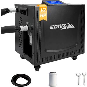 EONIX 1/2 HP Cold Plunge Chiller for Ice Bath Upgraded Faster Cooling to 42F, Built-in Filter & Pump, Insulated Hoses, Energy Saving & Low Noise for Home Athlete Recovery & Cold Water Therapy