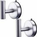 DGYB Large Suction Cup Hooks for Shower Set of 2 Brushed Nickel Towel Hooks for Bathrooms Stainless Steel Suction Shower Hooks for Inside Shower 15 Lb Removable Wall Hooks for Hanging Heavy Duty