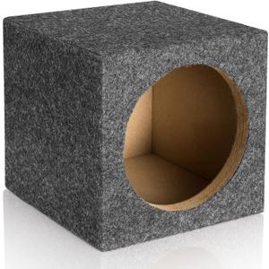 Facmogu 6.5in Gray Carpet Speaker Enclosure, Subwoofer Driver Enclosure with Ports for DIY Car or Truck Audio Custom, Car Subwoofer Box with Sound-Absorbing Cotton & Premium Carpeted Finish Facmogu 6.5in Gray Carpet Speaker Enclosure, Subwoofer Driver Enclosure with Ports for DIY Car or Truck Audio Custom, Car Subwoofer Box with Sound-Absorbing Cotton & Premium Carpeted Finish