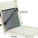 2 Pack Foldable Camping Chairs with Mesh Backrest,Ultra-Light Portable Beach Chairs with Carry Bag for Sunbathing Swimming Poolside Picnic Lawn Road Trips (Khaki)