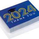 Hallmark Graduation Thank You Cards Bulk, Class of 2024, Retro Blue (40 Thank You Notes with Envelopes)