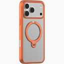 TORRAS Q3 Spin for iPhone 17 Pro Max Case with 360 Magnetic Stand, Wireless Charging Compatible, Hard PC Case for 17 Pro Max Phone Case with Stand, Translucent Cosmic Orange