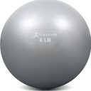 ProsourceFit Weighted Toning Exercise Balls for Pilates, Yoga, Strength Training and Physical Therapy, Silver 6lb