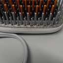 Thermal-Balance Hair Straightener Brush, 365F Professional Styling Temp with Heat Damage Protection, 200M+ Negative Ions, Anti-Frizz Ceramic Coating, Dual-Voltage, White