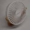 SWEETFULL Small USB Desk Fan 6.5 Inch, 3 Speeds Portable Personal Desktop Table Fan, Dual 360 Adjustment Mini Fan, Quiet Operation, for Home Office Car Outdoor Travel (White Wood Grain)