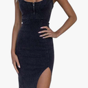 utcoco Denim Dress for Women Sleeveless Side Slit Bodycon Midi Jean Dresses for Women 2025, L