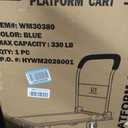 Push Cart Dolly by Wellmax, Moving Platform Hand Truck, Foldable for Easy Storage and 360 Degree Swivel Wheels with 330lb Weight Capacity, Blue Color