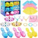Meland Princess Dress Up for Girls - Dress Up Clothes with Shoes & Skirts, Princess Toys for Toddler Girl 3,4,5,6 Years