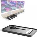 KIVY Catch-All Tray  Compatible with the Desk Shelf  Solid Acacia Wood with Smooth Gliding Bottom Surface  Handcrafted (Black)