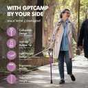 GPTCAMP Walking Cane and Walking Stick for Men Women,Lightweight Folding Canes with Offset Soft Cushioned Handle,Adjustable & Collapsible,Mobility & Leg Surgery Recovery