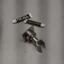 Shower Head Holder All Metal Handheld Shower Wand Bracket Adhesive Shower Wall Mount Holder Brass Shower Spray Holder Brushed Nickel, Drill Free Glue Installation