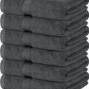 Utopia Towels 6 Pack Medium Bath Towel Set, 24 by 48 Inches, 500 GSM 100% Ring Spun Cotton, Lightweight and Highly Absorbent Quick Drying Premium Towels for Hotel, Spa and Bathroom, Grey (24 x 48 Inches - 6 Pack, Grey)