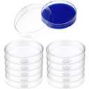 Weewooday 10 Pieces Glass Petri Dishes with Lids Autoclavable High Borosilicate Petri Dishes Lab Supplies for Science Biology Project, Experiments (90 x 20 mm)