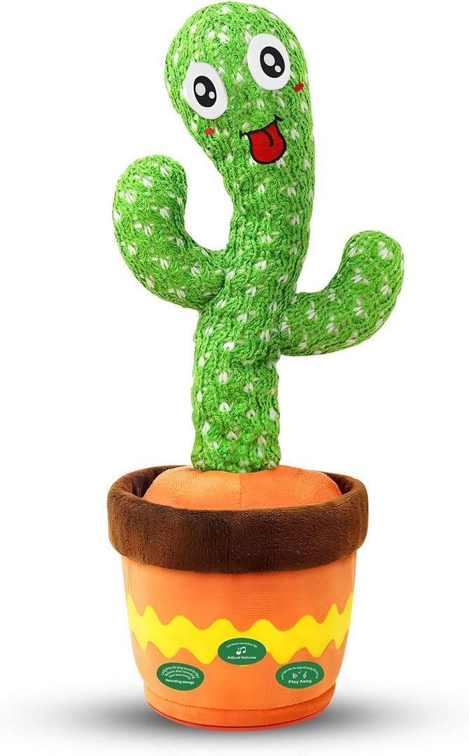 Baby Toys Talking Dancing Cactus with Lights and Music, 120 Songs Plush Toys for Kids, Christmas Birthday Gifts for Girls Boys