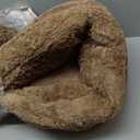 INVENHO Large Dog Beds Large Sized, Washable Orthopedic Warming Soft Sleeping Durable with Anti-Slip Bottom (L (35"x25"x9"), Dark Brown)