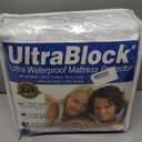 UltraBlock Waterproof Queen Mattress Protector - Breathable, Noiseless, Vinyl Free, Deep Pockets, Anti-Bug, Soft Cotton