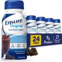 Ensure Original Dark Chocolate Nutrition Shake | Small Meal Replacement Shake | Ready To Drink | 9g Protein, 27 Vitamins and Minerals | 8 fl oz - 24 Pack (EXP 08/01/27)