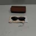 WearMe Pro - Women's Polarized Sunglasses, Narrow Fashion Cat-Eye Acetate Frame, Oval Lenses, Hand-Polished (Black / Triple Black Lens)