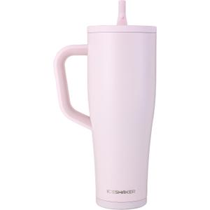 Ice Shaker 40 oz Tumbler with Handle and Straw | 40oz Oakley | Cold for 30+ Hours | 2-in-1 Tumbler Shaker Bottle | Odor-Free 40 ounce Bottle for Water, Protein Shakes, Smoothies, Cocktails