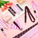 Ctosree 20 Pcs Breast Cancer Awareness Lanyards Silicone Keychains Pink Ribbon Wrist Neck Lanyard for Men Women Wristlet Strap Breast Cancer Survivor Inspirational Gift for Women