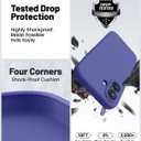 OTOFLY Compatible with iPhone 16 Case, Compatible with MagSafe, Shockproof Magnetic Silicone Case for iPhone 16,[Military Grade Protection] [2 Pack Screen Protectors], Flower Blue