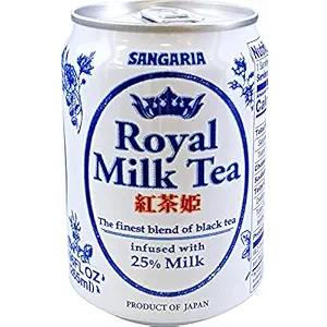 Sangaria Royal Milk Tea, Black Tea Infused with 25% Milk, 8.96 Fluid Ounce (Pack of 24)
