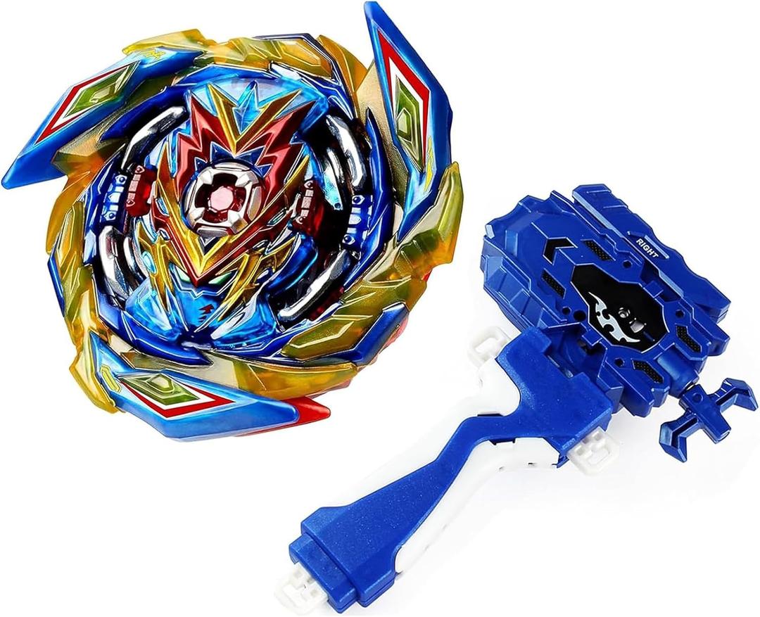 Gyro Battling Tops Burst SuperKing, Gyro Launcher and Grip Battle Game Set Right Spin DB Layer System Gyro Toys Set Gifts for Kids Children Boys, B-163