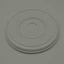 Ekena Millwork CMP16BE Berkshire Thermoformed PVC Ceiling Medallion (Fits Canopies up to 7"), 16"OD x 3 1/2"ID x 1"P (Unfinished)