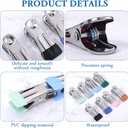 Honeydak 150 Pcs Stainless Steel Clothes Pins 2.17 Inch Heavy Duty Clips Bulk Bag Clips for Food Metal Clothespins for Laundry Clothes Line, Sock, Photo, Towel, Snack