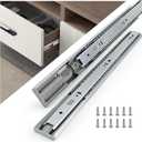 homdiy Soft Close Drawer Slides 22 Inch 6 Pairs - Full Extension Heavy Duty Drawer Slides Ball Bearing Slides for Cabinets, 100 LB Capacity